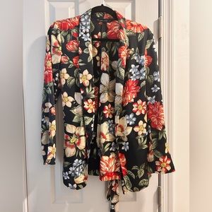 EUC Zara Basic Collection Tropical Floral Blazer - Medium